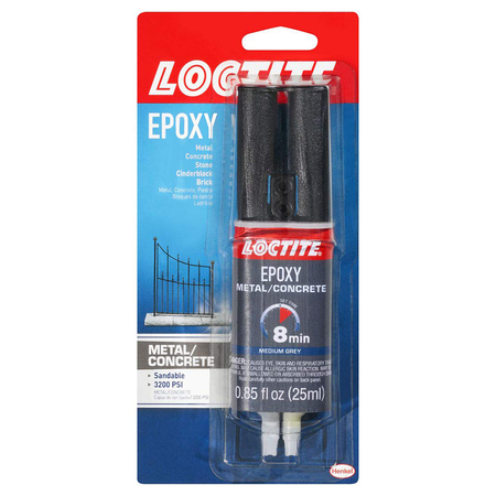 Loctite Epoxy Adhesive, Gray, Syringe 1919325